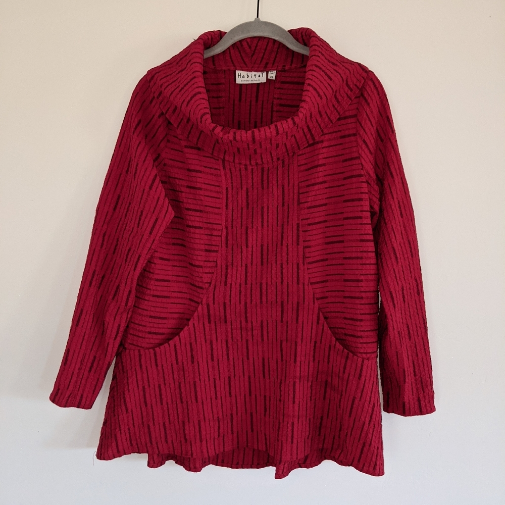 Habitat Cowl Neck Top with Pockets Sz XS